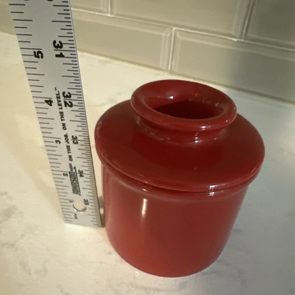 Original Butter Bell  Butter Crock ‎ Red Keeps Butter Soft